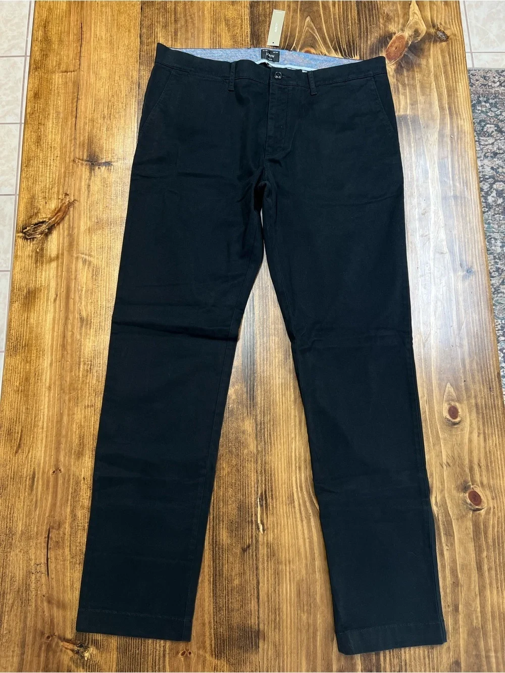 J. Crew 484 Slim-fit stretch chino pant in Black Size 36x34 NWT